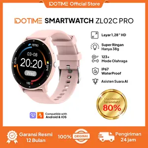 【COD】 IDOTIME 2025 Smartwatch ZL02CPRO (PINK) Jam Tangan Pintar modern 2025 Bluetooth Call Health Management IP67 Waterproof 123+ Sport Modes AI Voice Assistant Stong Battery khusus wanita