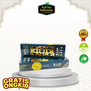 Kurma ajwa 7 butir Organic Premium Best Quality Castle Frams - Kurma Elshanum Food Snack