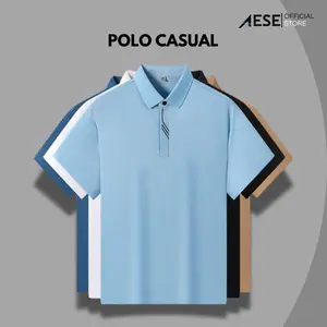 [AESE] Kaos Polo Oversize Pria Lengan Pendek Anti Bau Bahan Poliester Sorona Premium 6002
