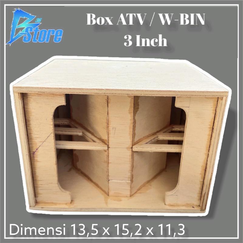 Speaker Miniatur Box Model ATV/W-BIN 3 Inch Triplek Baru 1