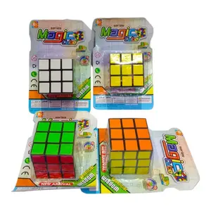 MAINAN ANAK Magic Cube Kubus Kotak Asah Otak 3x3 PUZZLE SERU Melatih Kreatifitas Mengenal Warna