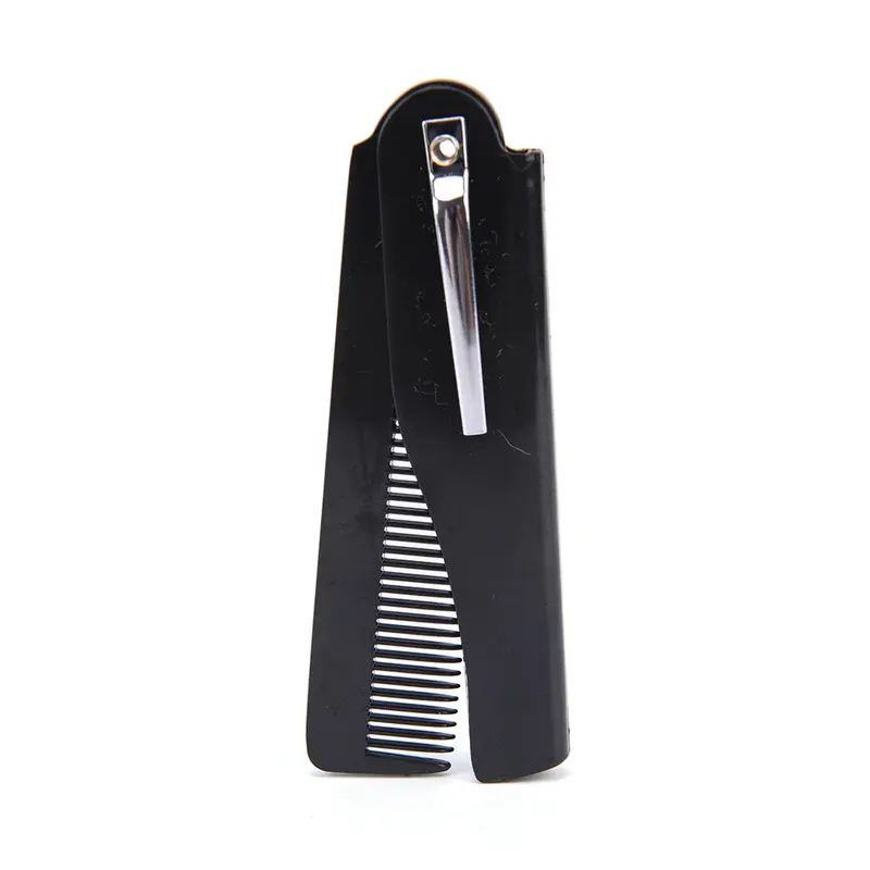 DK Sisir Rambut Lipat Foldable Pocket Hair Comb - HC002 - Black Jenggot 2