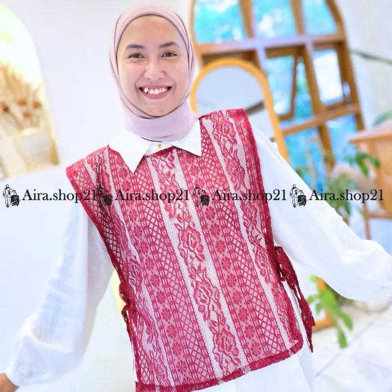 VEST BRUKAT TALI/LACE ROMPI BRUKAT WANITA/Outher wanita Atasan Outer 6