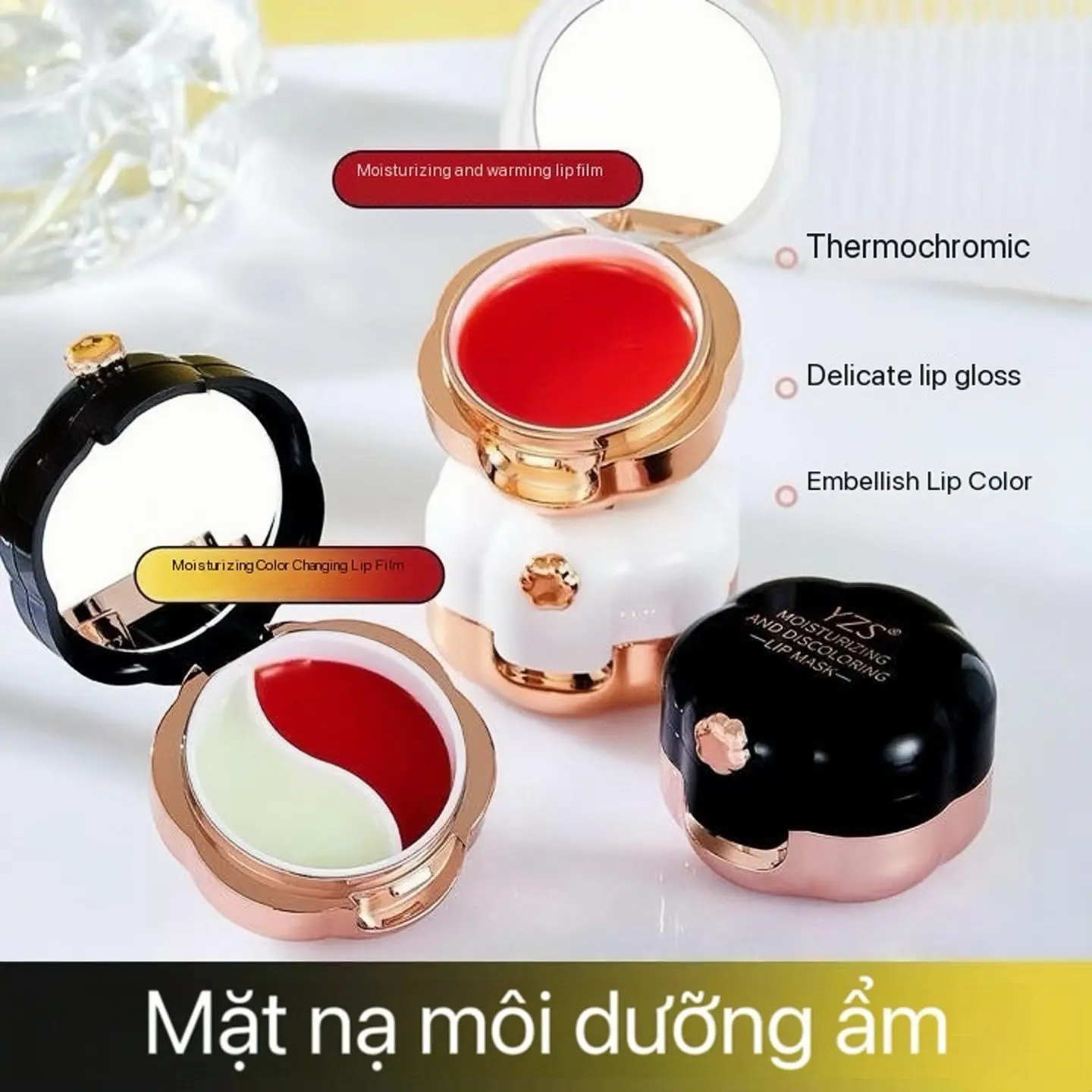 Mặt Nạ Môi Dưỡng Ẩm Nhiệt Đổi, Nó Có Thể Dưỡng Ẩm Và Cấp Nước Cho Môi, Làm Mờ Đường Viền Môi, Ngăn Ngừa Nứt Nẻ Và Bong Da, Được Thiết Kế Để Chăm Sóc Môi, Đặc Biệt Thích Hợp Để Sử Dụng Khi Ngủ