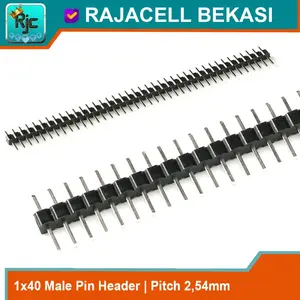 1x40 pin Single Row Male Header Standar Hitam