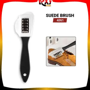 [COD] IG C1056 Sikat Sepatu Suede 4IN1 Multifungsi Sikat Pembersih Kulit Nubuck 3 Sisi / Suede Brush Sikat Pembersih Tas Sepatu Boot Kain Suede