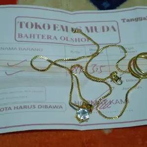 Kalung Motif ItaLI liontin Mata Satu Free Anting Gifsi Berlapis mas Muda Ada Surat Dari Toko Tidak Lunturr