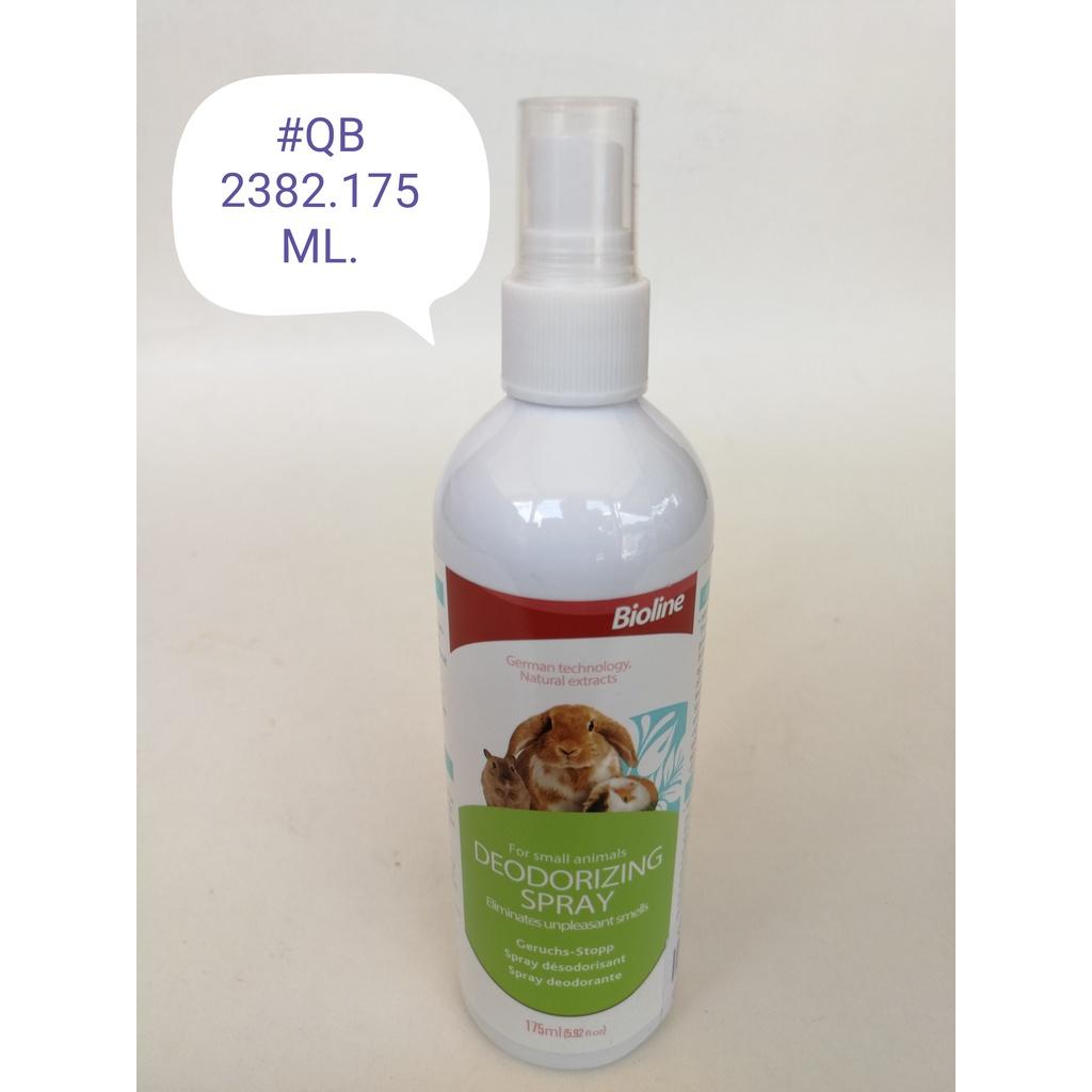 Bioline Small Animal Deodorizing Spray 175ml Rodent Hamster Rabbit Guinea Pig Arnab