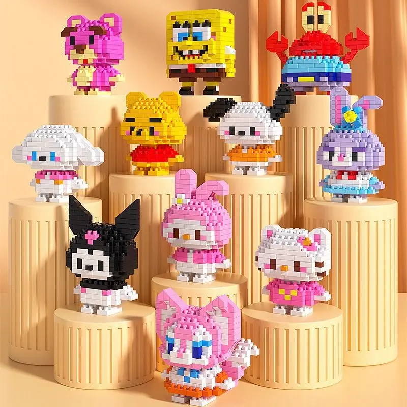 Cartoon Nano Blocks Hottest Decoration DIY Toys Girls Gifts Building Block Nano Bricks Plastic Assembly Toys Micro Blocks Tiny Bricks Children's Assembly Toys 60 Styles of Characters