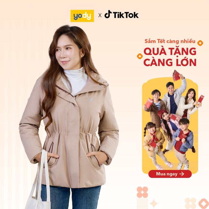 Áo phao nữ Vip chần ẩn siêu ấm – chống thấm giữ ấm tôn dáng hiện đại - WCPJ25F035