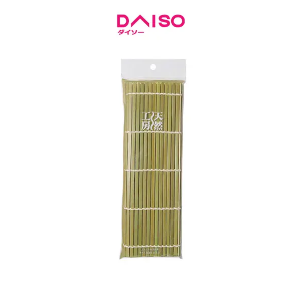 Daiso Green skin bamboo cooking tool for making Rolled sushi 24cm*21cm 0