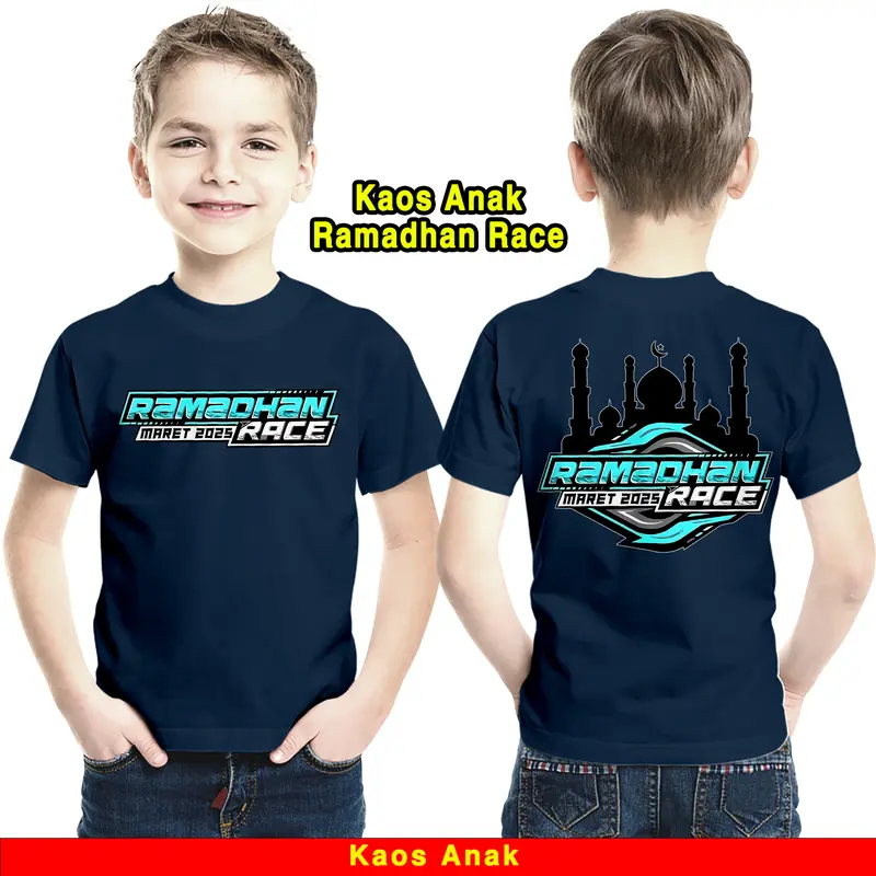 Kaos Anak Ramadhan Race Maret 2025 - Baju Ramadhan Is Back - Nyaman dan adem 3