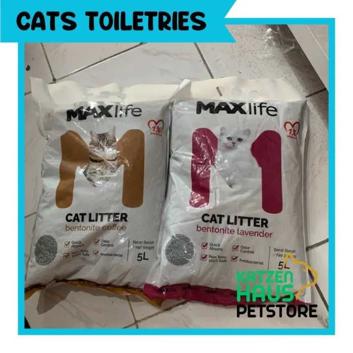 MAX LIFE Cat Litter Pasir Kucing Bentonite 5L 4