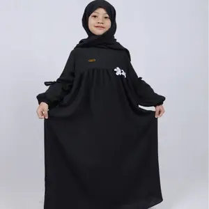 Gamis Anak Perempuan Gamis Anak Usia 3-12thn Baju Muslim Anak Perempuan Gamis Anak perempuan Gamis Anak Crinkle Airflow Dress Wanita Remaja Tanggung Lebaran Panjang Syari dress  muslim baju  lebaran 6-7 tahun sakura coksu