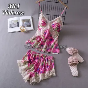 PROMO!!! Baju Tidur import setelan piyama lingery seksi kekinian kulitas premium 3N