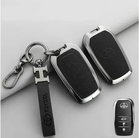 CASE COVER SARUNG KUNCI REMOTE SMARTKEY METAL MOBIL TOYOTA FORTUNER ZENIX TYPE Q