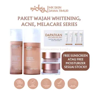 (FREE SUNCREEN) MK SKIN PAKET WAJAH WHITENING, ACNE, MELACARE BY MAHARANI KEMALA