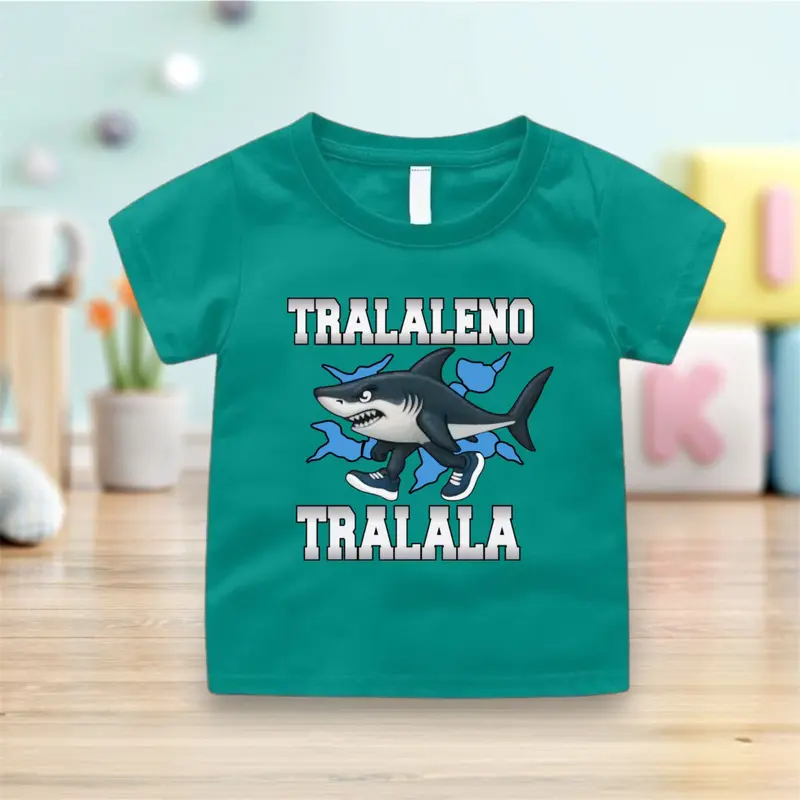Kaos Distro Anak Motif Tralarelo Tralala Viral Tangan Pendek Atasan Fashion Anak Katun Soft 8