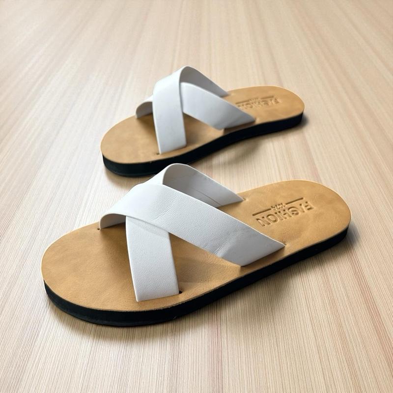  Dép Quai Chéo Nam Da DONATED  Thiết Kế Mảnh Mai  Chắc Chắn  Bền Đẹp  Phù Hợp Với Mọi Lứa Tuổi  Chéo Da X 