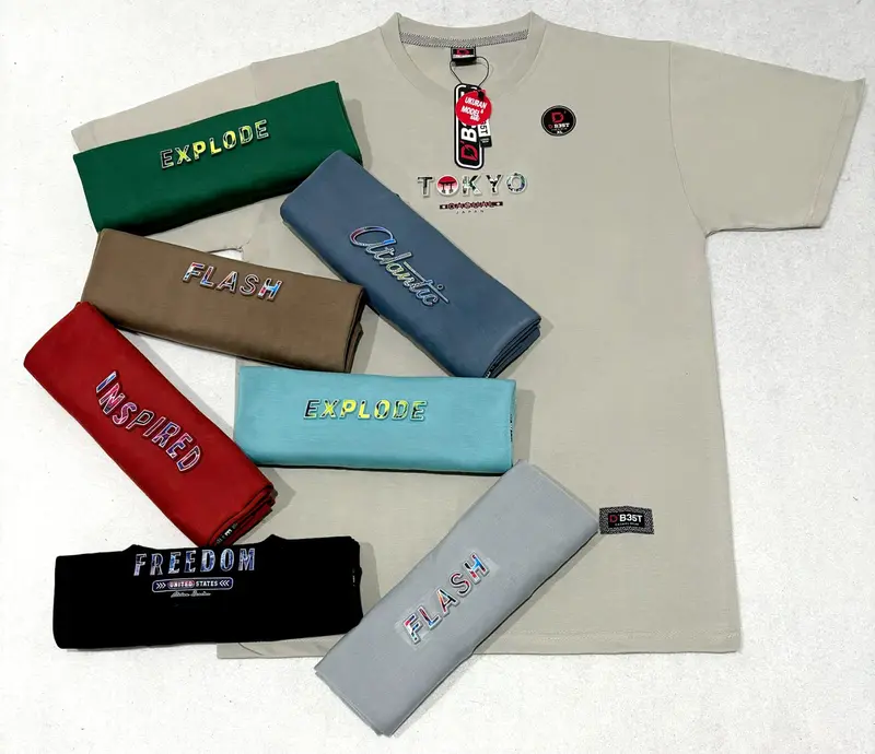 Paket Kaos 100Ribu Dapat  6 Pcs Baju Pria Wanita Atasan Lengan Pendek Baju Dewasa Kaos Oblong Murah Polos Combed Pendek Tulisan Tangan Branded Semi Distro Kaos Distro Baju Kaos 4