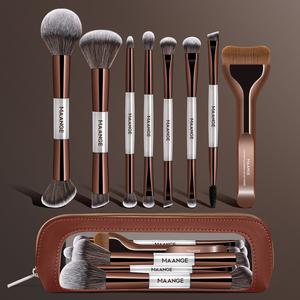 Set de 8 brochas de maquillaje MAANGE con bolsa cosmética, para aplicación de base, rubor, sombra de ojos y delineador, herramientas profesionales, regalos para amigos.