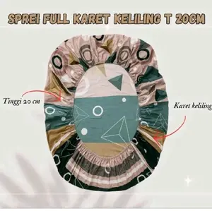 ( PROMO MURAH ) Spray Sprei Seprei Seprai Anti Geser Full Karet Keliling 200x200 180x200 160x200 120x200 Motif Terbaru Bahan Katun Berkualitas