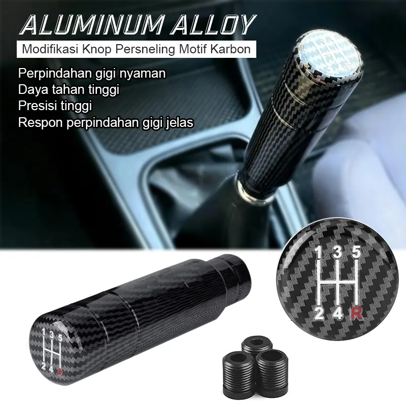 Knop Perseneling Mobil Gear Shift Knob Manual Gear Head Universal Auto Gear Shift Knob Aluminium  13cm Mobil Balap Gaya Balap Kenop