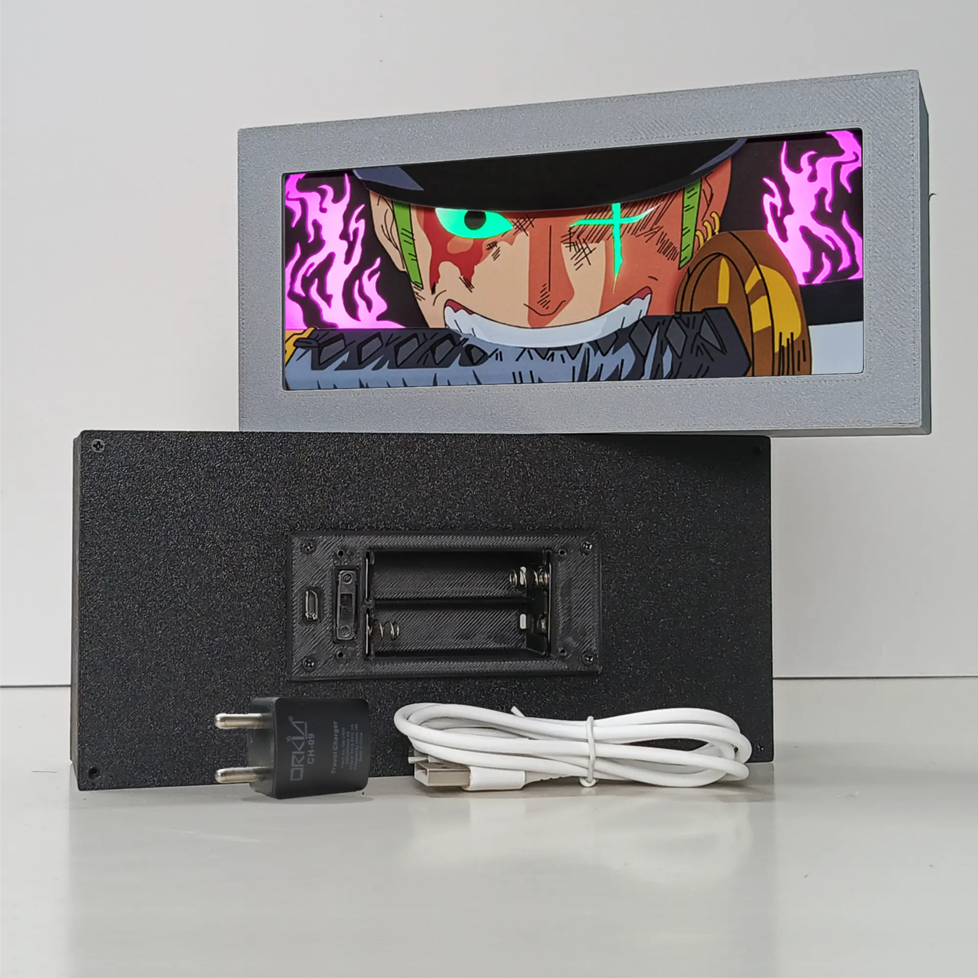 3D Anime Lightbox One piece Art lampu LED dekorasi kamar Kotak Baterai Usb