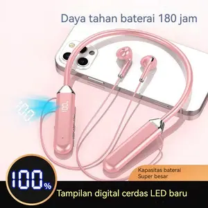 Sport Wireless Headphone Compatible 5.2 Neckband Headphones High Sound Quality Stereo LED Power Display Bluetooth Earphones