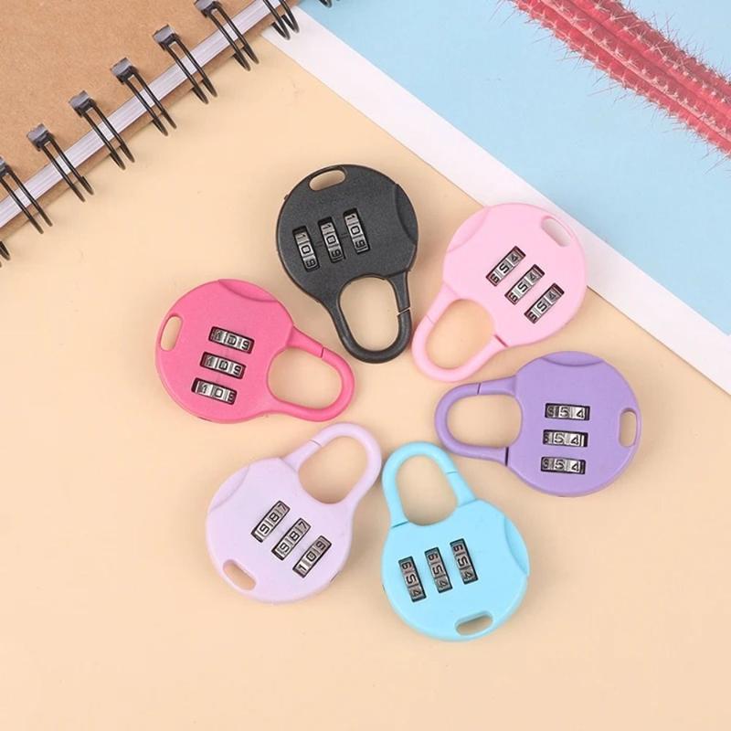 Portable Plastic Password Combination Lock Backpack Padlock Combination Padlock Padlock 3 Digit Gym Drawer Lock Digit Locks Drawer 1