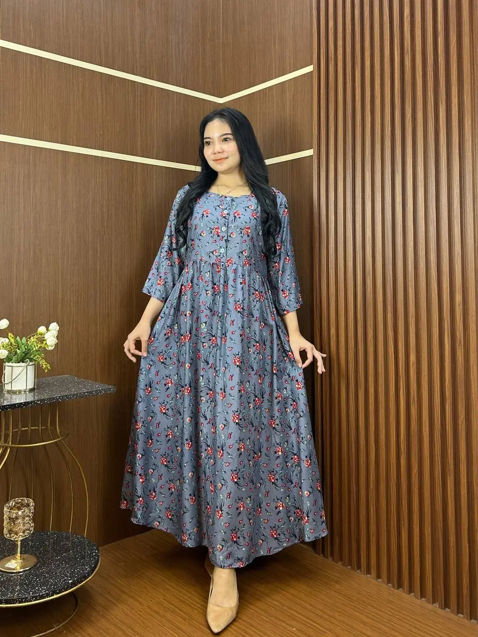 Gallery Hawet - Loli midi dress/ dress rayon kekinian