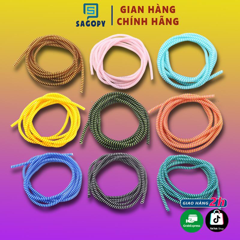 Dây quấn cuốn (1.5m) S P giúp bảo vệ tai nghe, cáp sạc 3 màu sắc