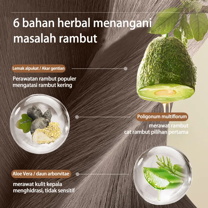 Warna Viral Pewarna Rambut Cranberry Red Hair Colour 200ml Tanpa Bleach Bahan Herbal Cat Rambut Tak mudah luntur Cat sendiri dengan mudah (ash brown / coklat hazelnut / golden brown / ungu hitam / milk tea) 5