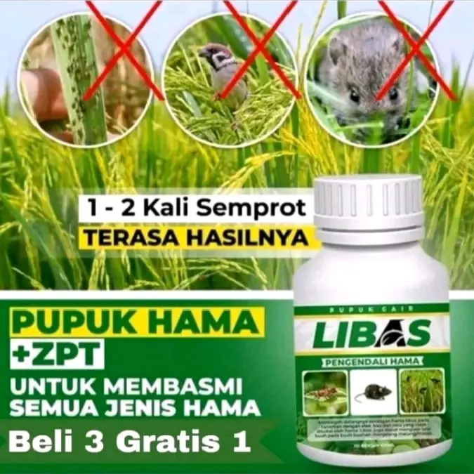 Pupuk Libas Buy 3 Get 1 free - ampuh atasi hama pada tanaman