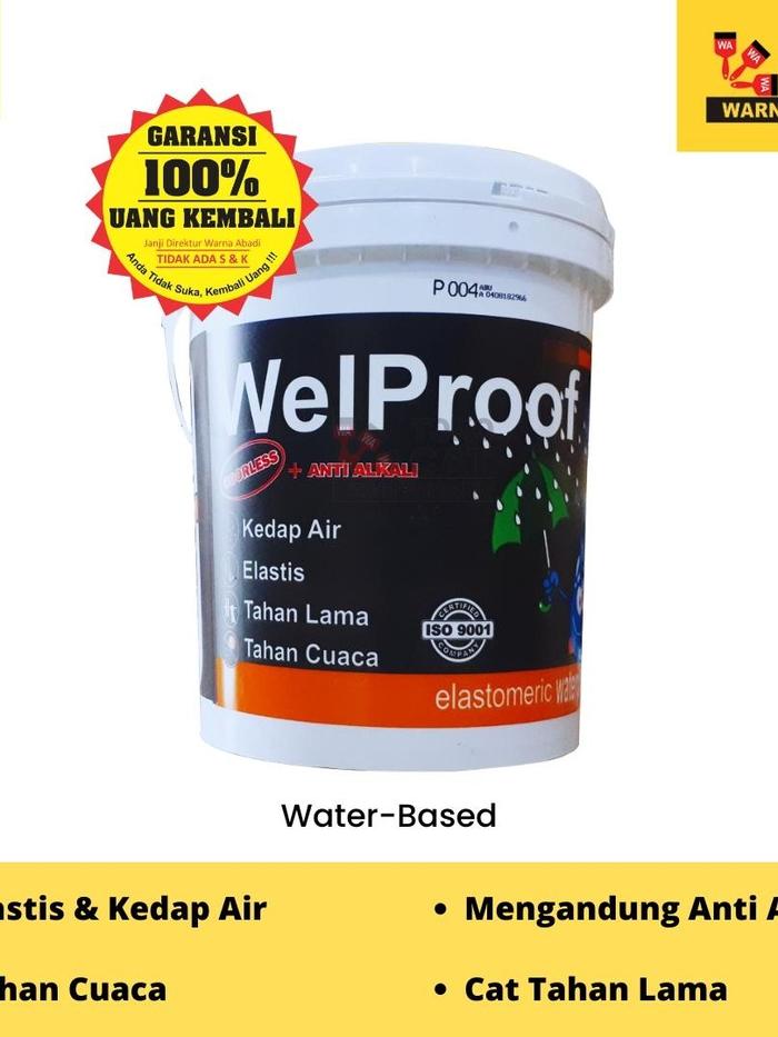 Gambar Cat Pelapis Anti Bocor Welproof 20 Kg / Cat Waterproofing dari Toko Cat Warna Abadi Kota Administrasi Jakarta Barat Tokopedia