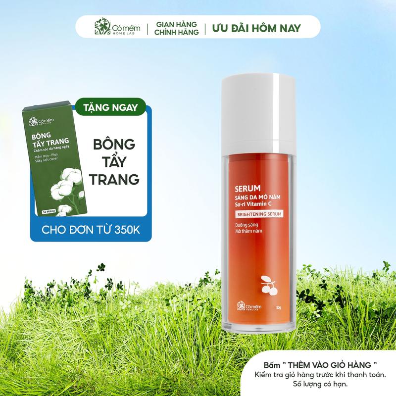 Serum Vitamin C giúp dưỡng sáng mờ thâm chiết xuất Sơ-ri Cỏ Mềm 30gr 0