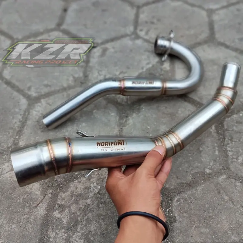 Leher knalpot pipa header knalpot inlet 50 pemasangan pnp klx 150 crf 150l dtracker wr 155 Motorcycle 5