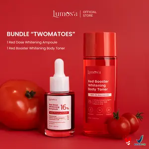 [BUNDLE 2]  Lumos'a Red Dose Whitening Ampoule 30ml + Red Booster Whitening Body Toner 110ml | Perawatan harian | Ampoule & Toner Mencerahkan Tubuh | Body Whitening Ampoule & Toner