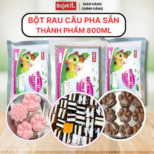 Bột Rau Câu Pha Sẵn Beekit gói 100g 500g vị Cacao Dâu Sữa Dừa - Làm rau câu nghìn lớp rau câu tạo hình rau câu sơn thuỷ