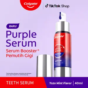 Colgate Optic White Purple Serum 40ml - Serum Pemutih Gigi, Serum Pencerah Gigi, Melindungi Enamel, Serum Pengoreksi Instan Gigi Kuning