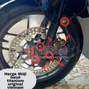 (9pcs baud)Set depan Honda+sambungan 260MM Beat/scoopy/genio/Vario 125 150 titanium original Vietnam
