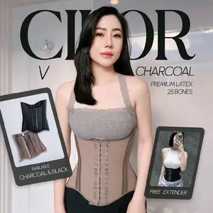 [Bondlou] Korset Cikor V Charcoal Premium Latex 25 Bones - Free extender