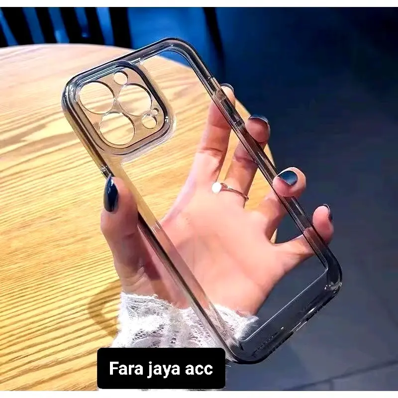 Soft Case Clear Black Space Transparan Sam A23 4G/5G Silikon Pelindung Camera 3