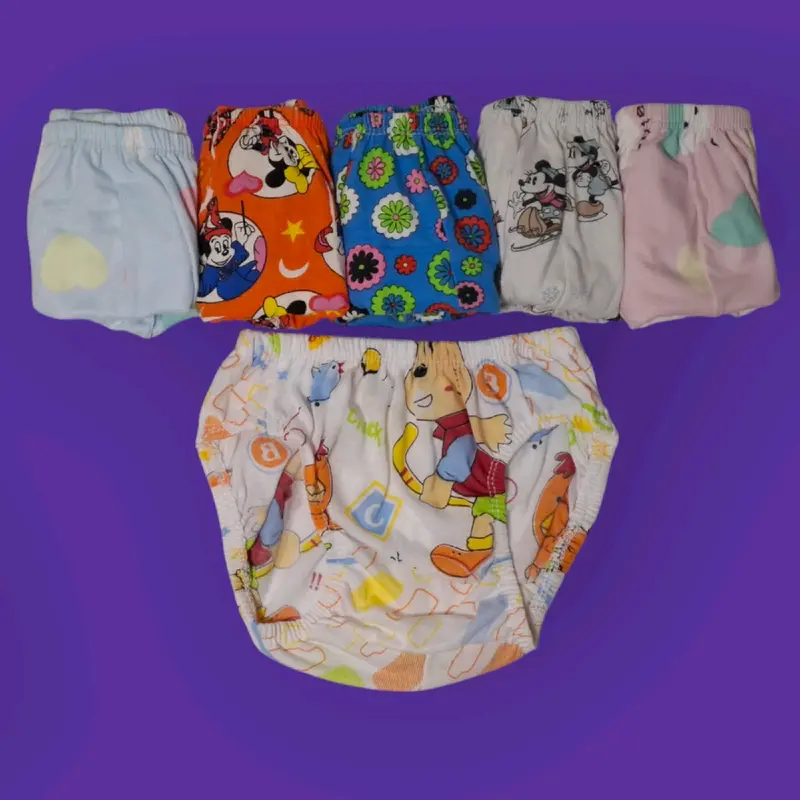 12pcs celana dalam anak printing perempuan/laki laki motip karakter katun spandek Fashion 4