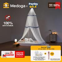 Gambar Medoga Kelambu Gantung Bulat Anti Nyamuk Dewasa Cocok Semua Ukuran - Biru dari kelambu medoga Kota Tangerang Selatan 1 Tokopedia