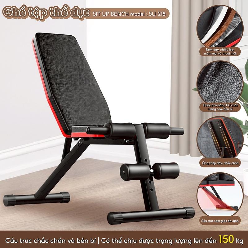 GYM-Ghế Tập Gym Ghế Tập Tạ, Ghế tập thể dục 4 Trong 1 Gấp Gọn Đa Chức Năng Tại…
