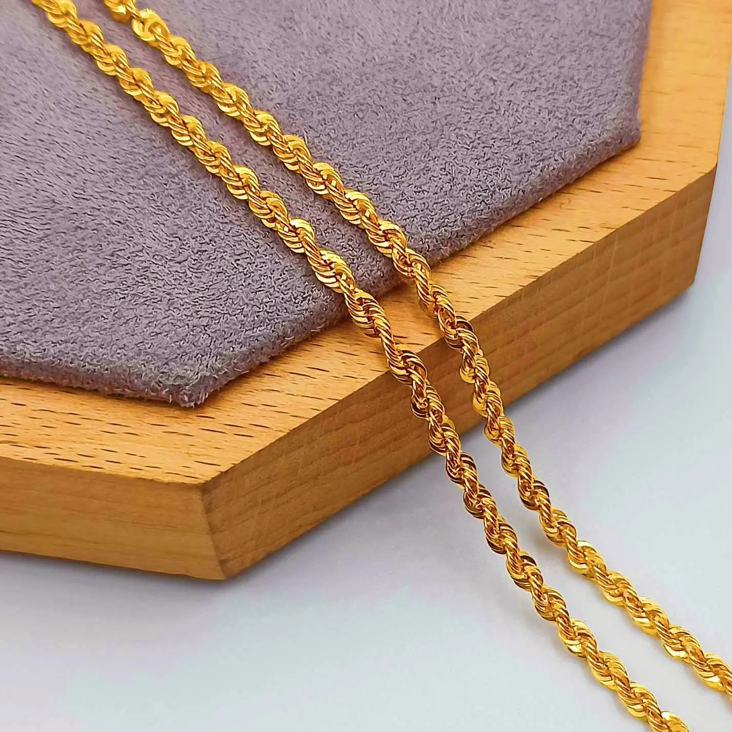 Marina Goldsmith 916 22k Gold Hollow Rope Chain - S Hook/Spring Hook
