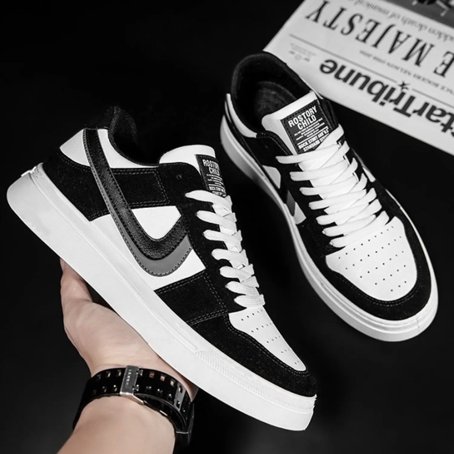 sepatu sneakers pria wanita / sepatu sneaker casual fashion running olahraga hitam snekers kasual kerja black sport shoes