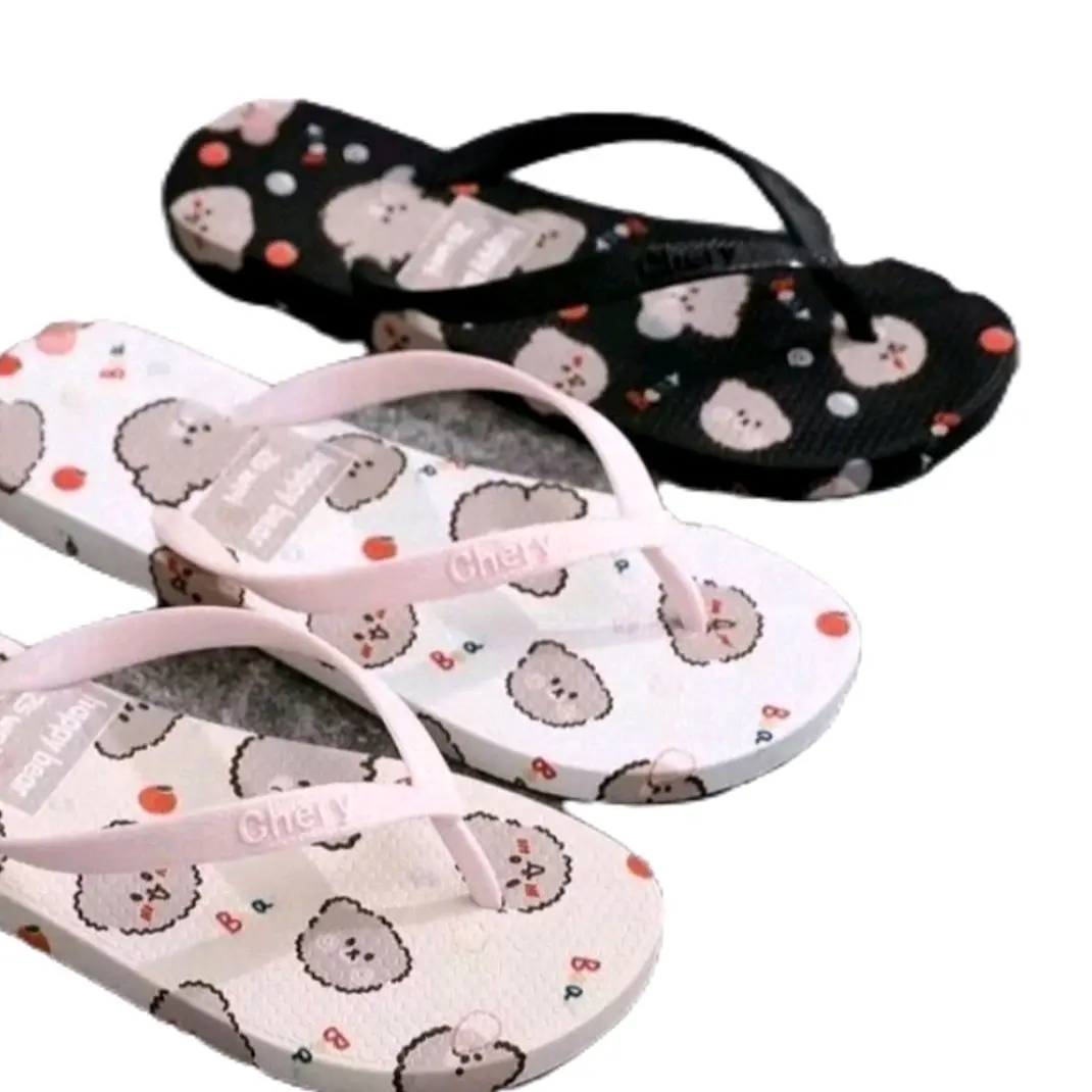 Sandal Wanita Motif Bear dengan Spons - Fashion