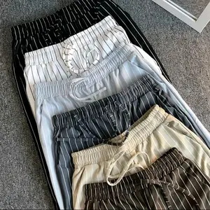 HYLE - Everyday pants - stripe bangkok - celana panjang wanita baggy kantor kuliah daily motif garis salur kulot pinstripe-celana formal casual wanita loose basic